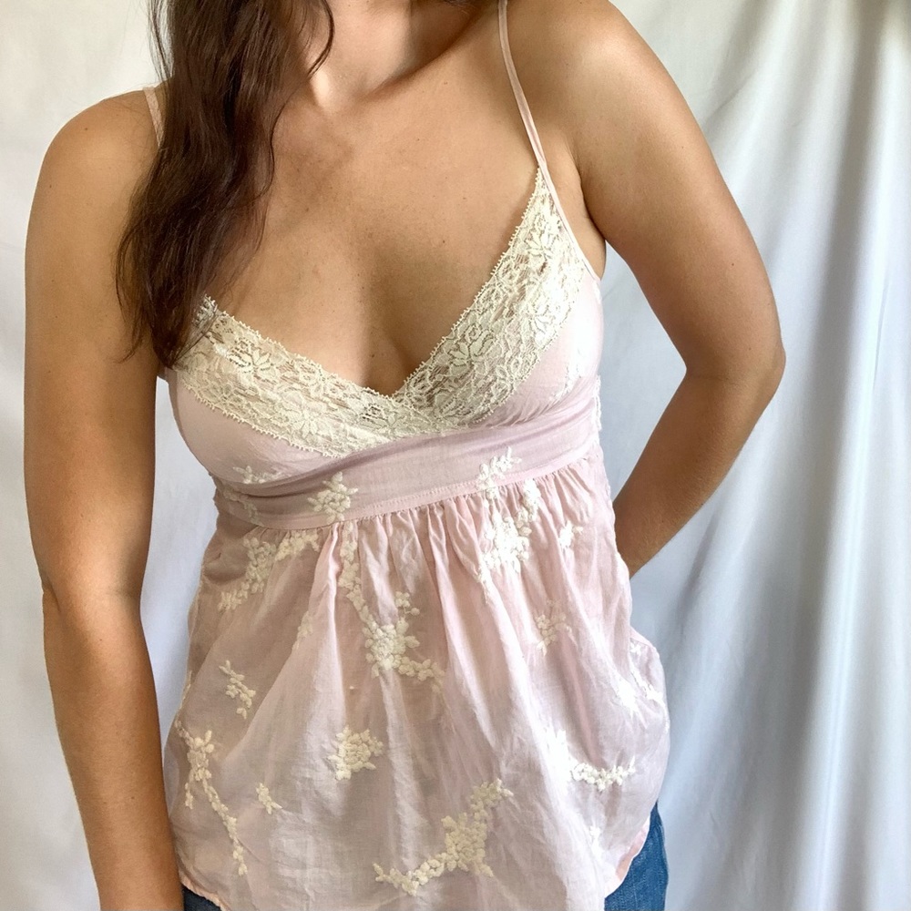 Y2K Lace-trimmed Babydoll Tank